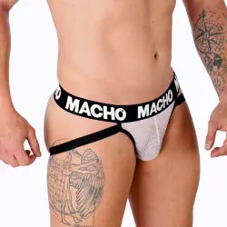 Macho - mx26x1 jock rejilla blanco s Macho - mx26x1 jock rejilla blanco s