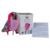 Nina Cup talla L con su bolsa de tela y las instrucciones