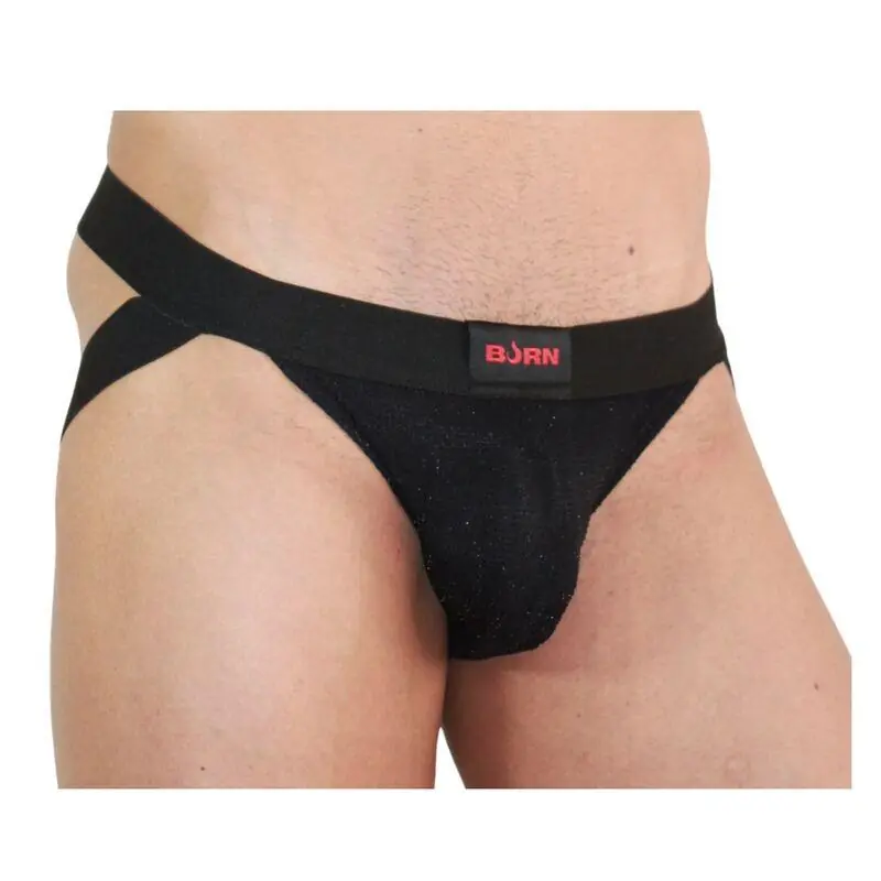 Burn - 003 jock brillante negro s Burn - 003 jock brillante negro s