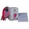 Nina Cup talla S con su bolsa de tela y las instrucciones