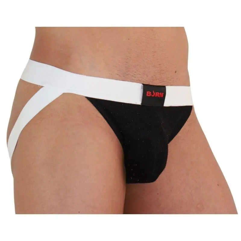 Burn - 004 jock brillante negro / blanco s Burn - 004 jock brillante negro / blanco s