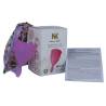 Nina Cup lila talla S con su bolsa de tela
