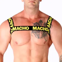 Macho - arnés doble amarillo