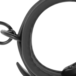Fetish submissive - esposas cuero vegano con forro de neopreno