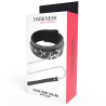 Darkness collar leather con correa alta calidad - 5