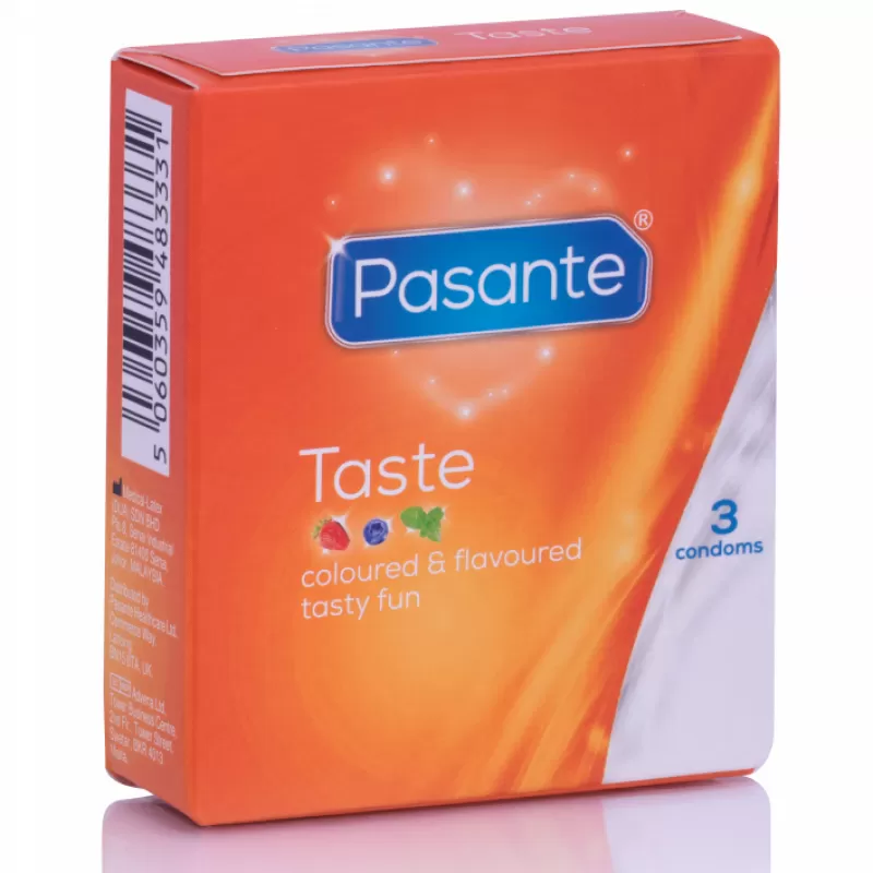 Pasante preservativos sabores 3 unidades