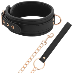 Coquette chic desire - fantasy collar cuero vegano con correa y forro de neopreno