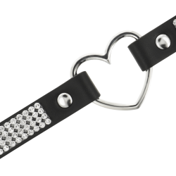 Coquette chic desire - choker cuero vegano corazon