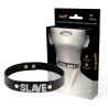 Coquette choker cuero vegano grabado slave - 2