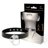 Coquette choker cuero vegano doble anilla color negro - 2
