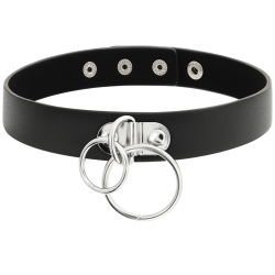 Coquette chic desire - choker cuero vegano doble anilla