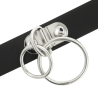 Coquette choker cuero vegano doble anilla color negro - 4