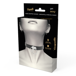 Coquette chic desire - choker cuero vegano doble anilla