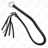 Kink - látigo de serpiente con anillo de mano negro 65 cm - 1