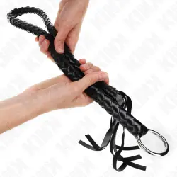 Kink - látigo de serpiente con anillo de mano negro 65 cm Kink - látigo de serpiente con anillo de mano negro 65 cm