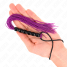 Kink - mini látigo de silicona con agarre 6 bolas morado 26 cm - 3