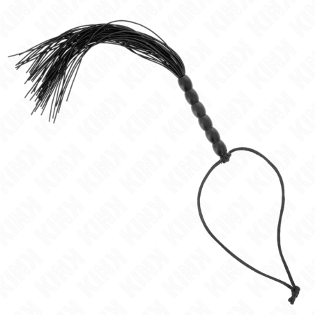 Kink - mini látigo de silicona con agarre 6 bolas negro 26 cm - 1