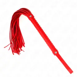 Kink - látigo con mango texturizado rojo 48.5 cm