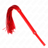 Látigo Kink rojo con mango texturizado de 48,5 cm, vista completa