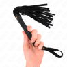 Kink - látigo mini piel de ante negro 30 cm - 2