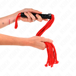 Kink - látigo de cuerda rojo 56 cm