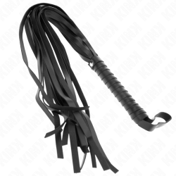 Kink - látigo de cola larga y mango corto negro 70 cm