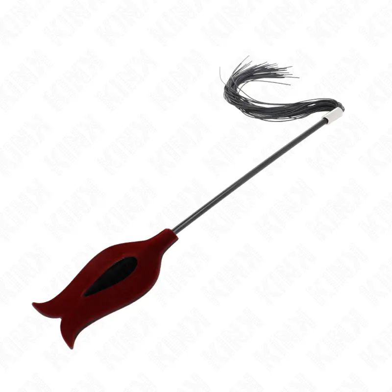 Kink - látigo de borla de silicona con forma de rosa 45 cm