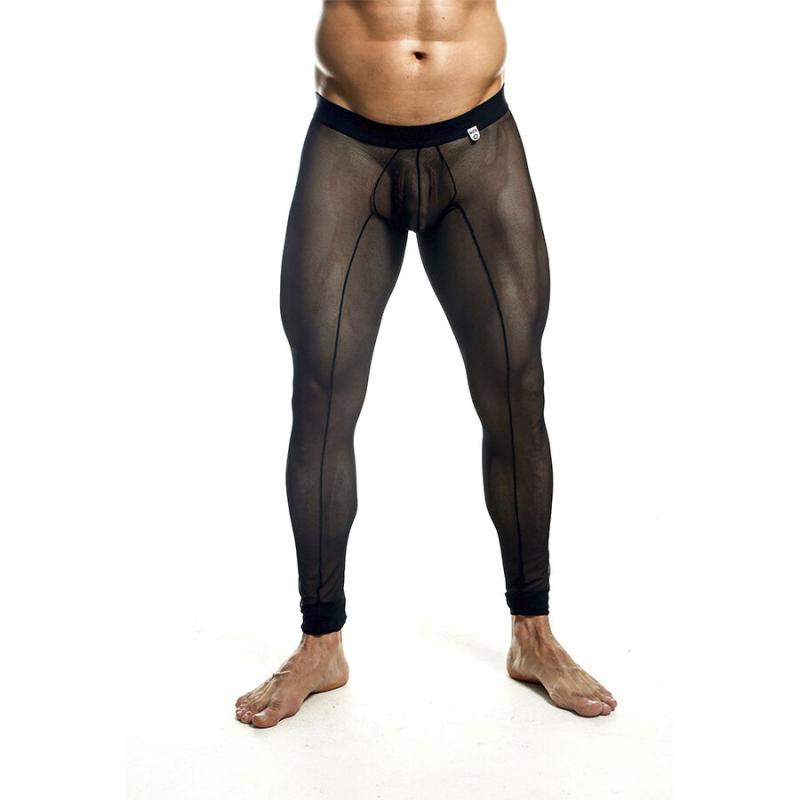 Mob - medias de mallas transparentes negras talla s