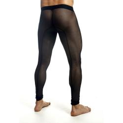 Mob - medias de mallas transparentes negras talla s