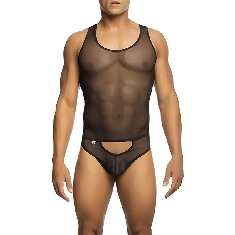 Mob - bodysheer transparte negro talla s/m