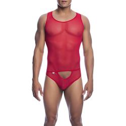 Mob - bodysheer transparte rojo talla s/m