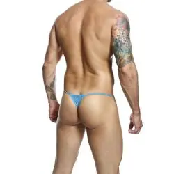 Mob - tanga de encaje aqua talla s/m