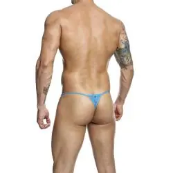 Mob - tanga de encaje aqua talla s/m