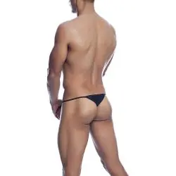 Mob - v-string de microfibra negra talla s/m