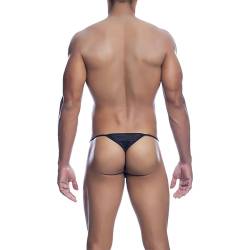 Mob - v-string de microfibra negra tallas - 10