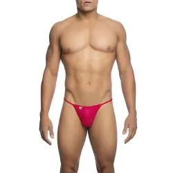 Mob - v-string de microfibra roja talla s/m