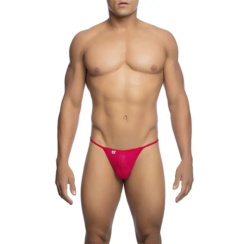 Mob - v-string de microfibra roja talla s/m