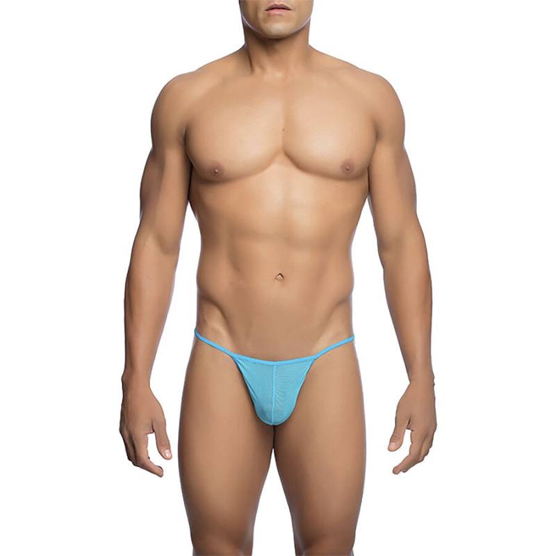 Mob - tanga transparente con forma de t aqua tallas - - 1