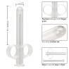 Aplicador XL Lube Tube transparente, medidas y características