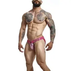 Mob - dngeon jockstrap a presión rosa talla única