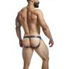 Jock MOB Dngeon con anillas y mosquetones gris, modelo de espaldas