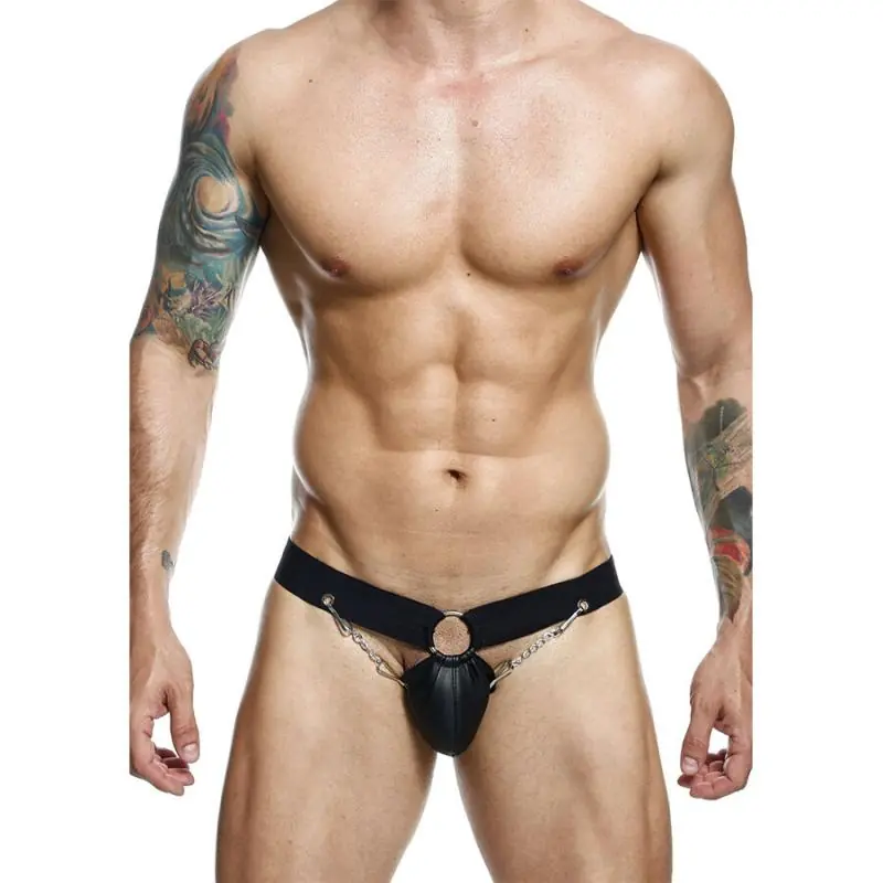 Mob - dngeon jockstrap de cadena negra talla única