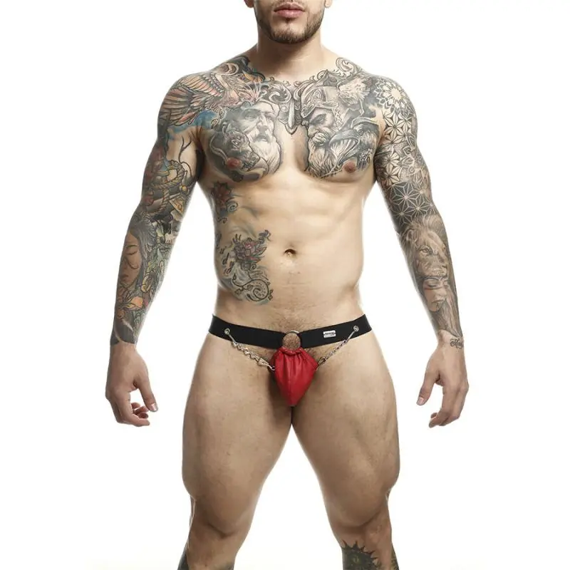 Mob - dngeon jockstrap rojo con cadenas talla única