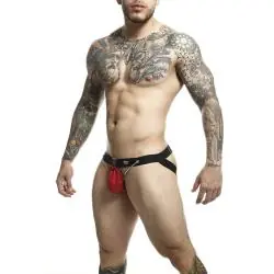 Mob - dngeon jockstrap rojo con cadenas talla única