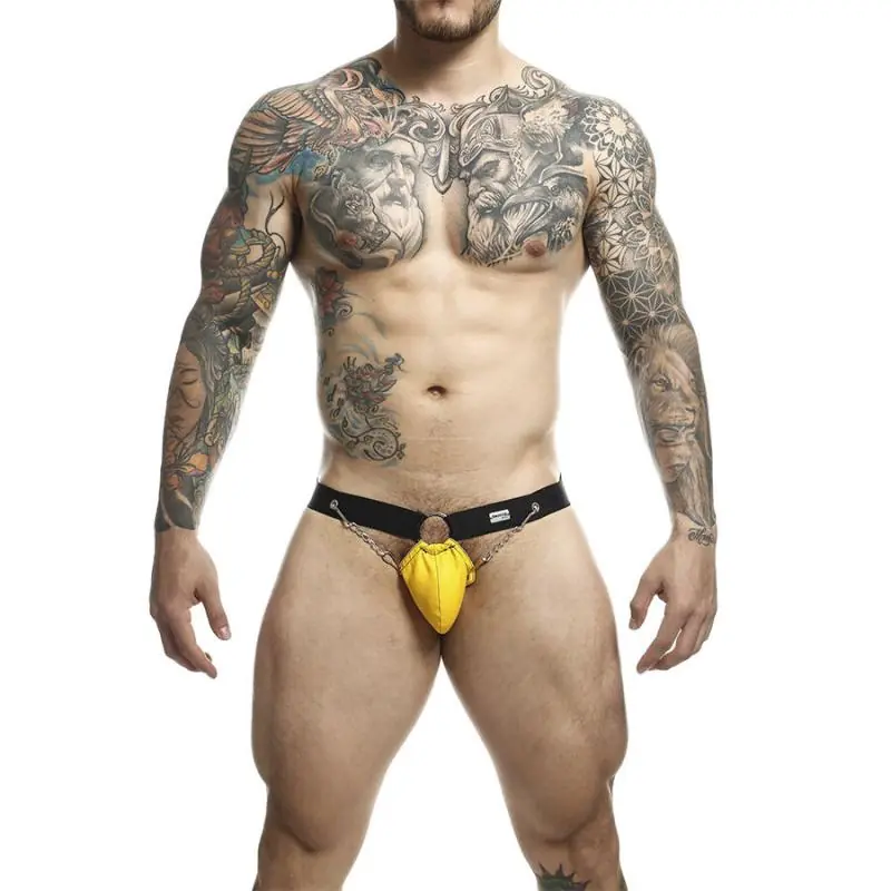 Mob - dngeon jockstrap amarillo con cadenas talla única