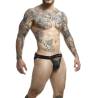 Suspensorio deportivo MOB Dngeon gris, modelo de tres cuartos