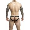 Suspensorio deportivo MOB Dngeon gris, modelo de espaldas
