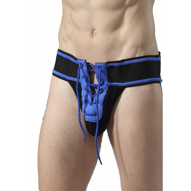 Mob - fetish jockstrap fútbol azul talla s
