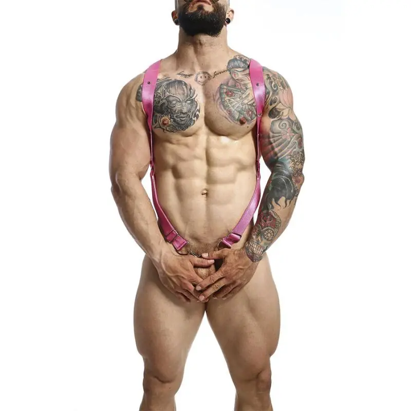 Mob - dngeon arnés de espalda cruzada rosa talla única Mob - dngeon arnés de espalda cruzada rosa talla única