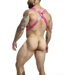 Mob - dngeon arnés de espalda cruzada rosa talla única Mob - dngeon arnés de espalda cruzada rosa talla única